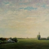 Gezicht op IJsselstein vanaf Lekdijk o o l 70x70cm 2003