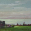 Gezicht op IJsselstein vanaf klaphek o o p 20x20cm 2010