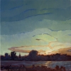 Gezicht op IJsselstein vanaf Nedereindse plas o o p 20x20cm 2010