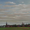 Gezicht op IJsselstein vanaf podium o o p 20x20cm 2010