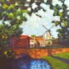 IJsselstein gezicht op Benschopperpoort o o p 20x20 cm 2003