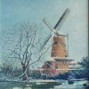 Molen te IJsselstein o o p 20x20cm 2005